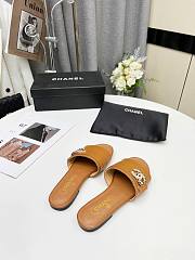 Kitlife Chanel logo CC Slides Beige 000 - 3