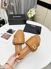 Kitlife Chanel logo CC Slides Beige 000 - 2