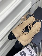 Kitlife SLINGBACKS Goatskin & Grosgrain Beige & Black - 4