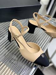 Kitlife SLINGBACKS Goatskin & Grosgrain Beige & Black - 6
