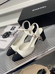 Kitlife SLINGBACKS Goatskin & Grosgrain White & Black - 1