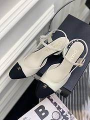 Kitlife SLINGBACKS Goatskin & Grosgrain White & Black - 6