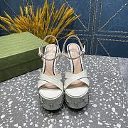 GUCCI White GG Janaya Heeled Sandals 120 mm - 5