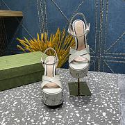 GUCCI White GG Janaya Heeled Sandals 120 mm - 6