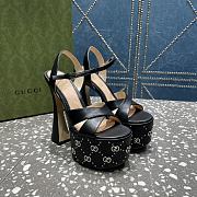 GUCCI Black GG Janaya Heeled Sandals 120 mm - 6