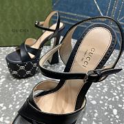GUCCI Black GG Janaya Heeled Sandals 120 mm - 5