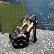 GUCCI Black GG Janaya Heeled Sandals 120 mm - 4