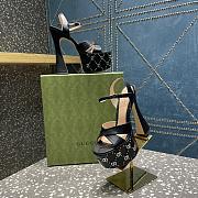 GUCCI Black GG Janaya Heeled Sandals 120 mm - 2