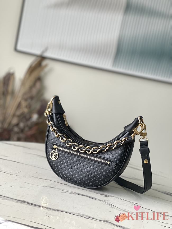 Kitlife Louis Vuitton Loop baguette handbag Monogram Black - 23 x 13 x 6 cm - 1
