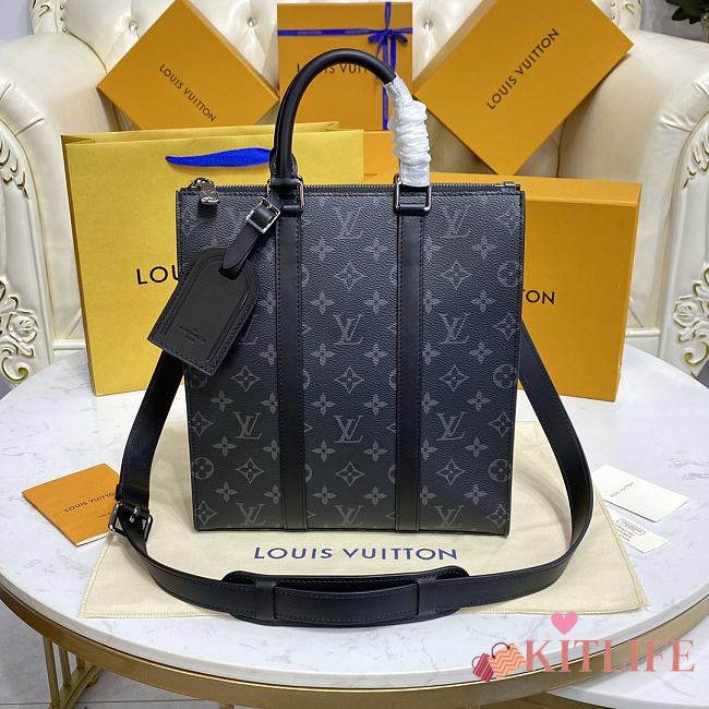 Kitlife Louis Vuitton Sac Plat Monogram Eclipse Canvas Black - 26 x 28.5 x 6 cm - 1