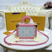 Kitlife Louis Vuitton Valisette Tresor Boxes In Pink/Gray Jacquard - 22.5 x 16x 11 cm - 5