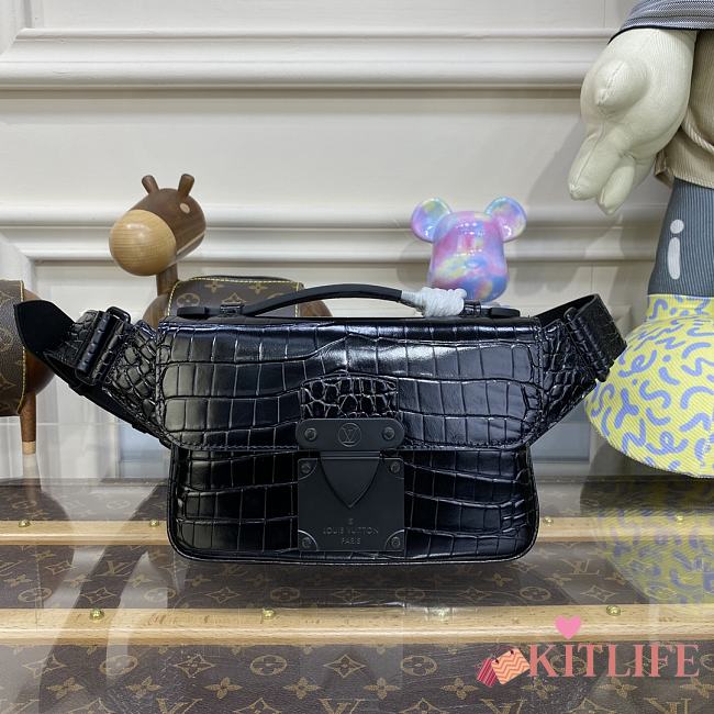 Kitlife Louis Vuitton S-Lock Sling Bag Black - N82241 - 21 x 15 x 4 cm - 1