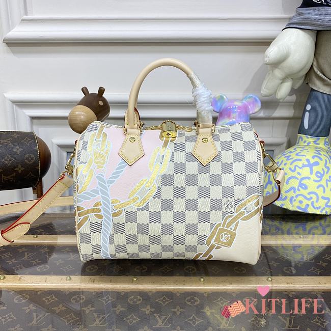 Kitlife Louis Vuitton Speedy Bandoulière 25  Damier Azur -  25 x 19 x 15 cm  - 1