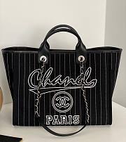 Kitlife chanel large tote Black Cotton, Calfskin & Silver-Tone Metal - 669410340138 - 50x30x22 cm - 1