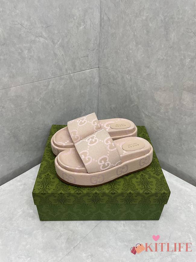 kITLIFE GUCCI Beige Platform Slides ss 2023 - 1