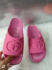 Kitlife GUCCI Miami rubber platform slides Pink ss 2023 - 2