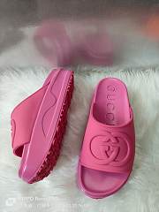 Kitlife GUCCI Miami rubber platform slides Pink ss 2023 - 4