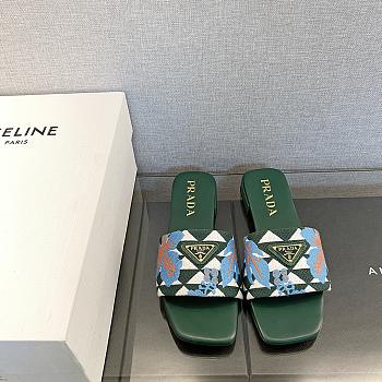 Kitlife PRADA Women's Jacquard Logo Slides - Mango Bianco