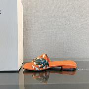 Kitlife PRADA Women's Jacquard Logo Slides - Orange - 6