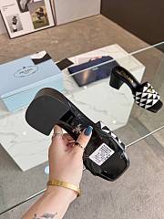Kitlife Prada logo-plaque slip-on sandals Black - 2