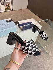 Kitlife Prada logo-plaque slip-on sandals Black - 6