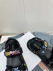 Dior Sandal Black Multicolor Technical Fabric Embroidered - 2