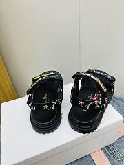 Dior Sandal Black Multicolor Technical Fabric Embroidered - 6
