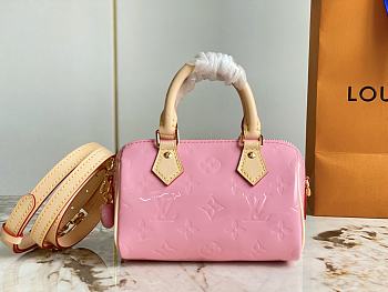 Kitlife Louis Vuitton Nano Speedy Mochi Pink - 16 x 10 x 7.5 cm 