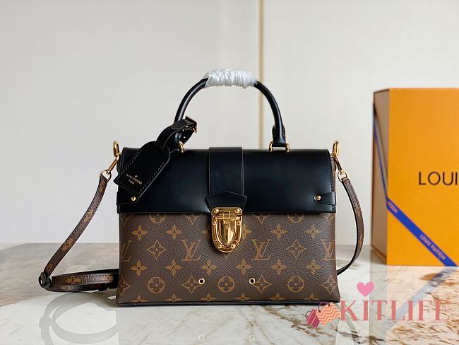 Kitlife Louis Vuitton Monogram Canvas and Leather One Handle Flap MM Bag - 25×19×10 cm - 1