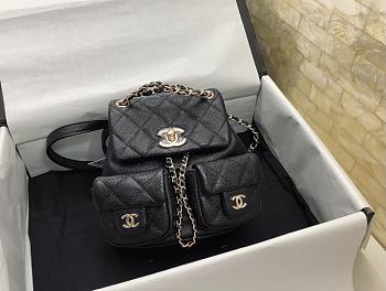 Kitlife Chanel Small Backpack Black SS 2023 - 17.5 x 16.5 x 10 cm