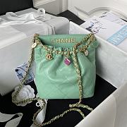 Kitlife small Bucket bag Lambskin Light green - 17x16x7 cm - 4