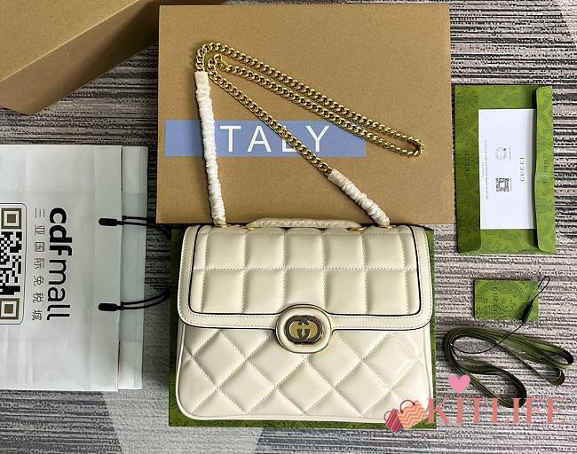Kitlife Gucci Deco small shoulder bag White - 25 x 19.5 x 8 cm - 1