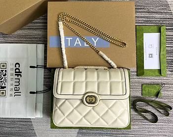 Kitlife Gucci Deco small shoulder bag White - 25 x 19.5 x 8 cm