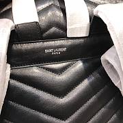 Kitlife Saint Laurent Women's Black Loulou Medium Quilted Leather Backpack - 30x30x14 cm - 2