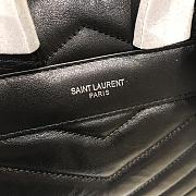 Kitlife Saint Laurent Women's Black Loulou Medium Quilted Leather Backpack - 26x22.5x11 cm - 2