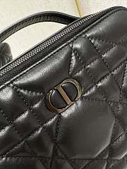 Kitlife Dior Caro box Black bag Black Quilted Macrocannage Calfskin - 18×13×5 cm  - 6