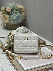 Kitlife Dior Caro box bag White Quilted Macrocannage Calfskin - 18×13×5 cm - 1