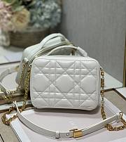 Kitlife Dior Caro box bag White Quilted Macrocannage Calfskin - 18×13×5 cm - 3