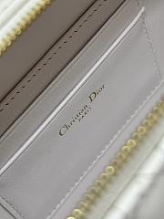 Kitlife Dior Caro box bag White Quilted Macrocannage Calfskin - 18×13×5 cm - 5