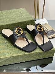Kitlife GUCCI GG Leather Thong Sandals  - 1