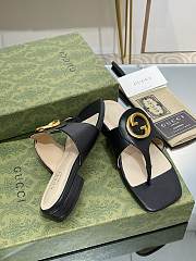 Kitlife GUCCI GG Leather Thong Sandals  - 2