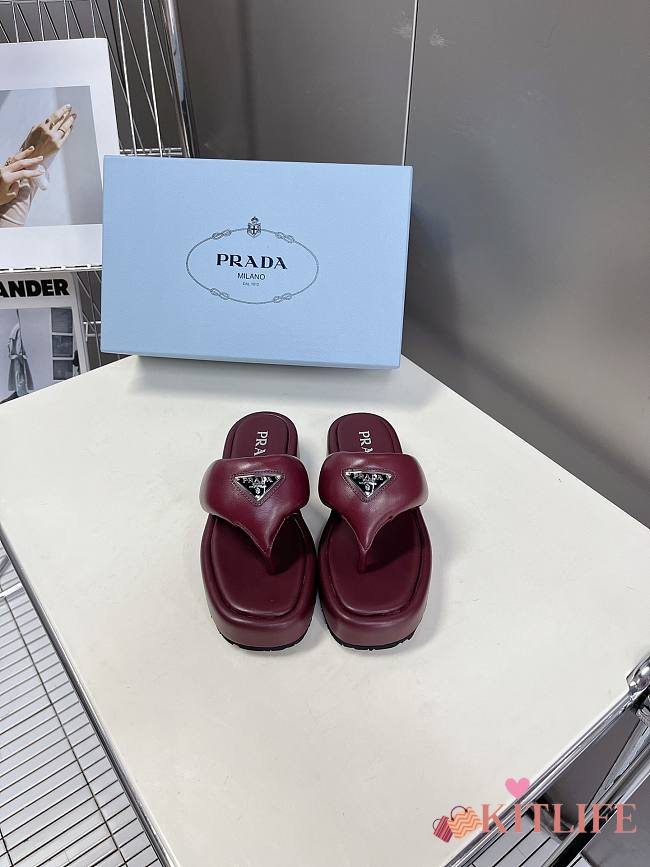 Kitlife Prada logo slides Red - 1