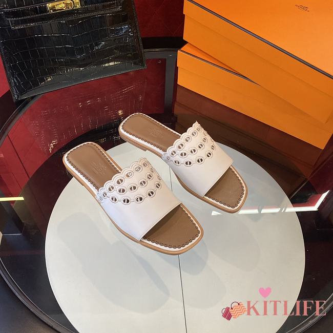 Kitlife Hermes logo slides Beige  - 1