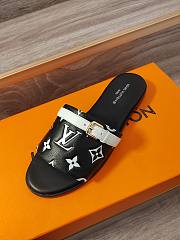 Kitlife Louis Vuitton logo slides Black/beige/white/pink - 2