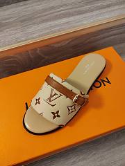 Kitlife Louis Vuitton logo slides Black/beige/white/pink - 3