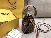 Kitlife Fendi Mon Tresor Brown leather mini bag - 12x18x10 cm - 2