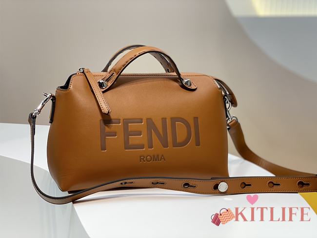 Kitlife Fendi By The Way Medium Brown leather Boston bag - 28x15x13 cm - 1
