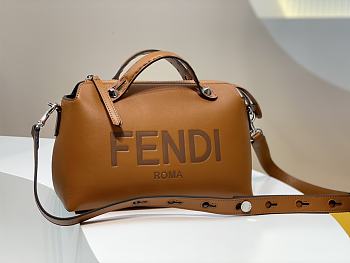 Kitlife Fendi By The Way Medium Brown leather Boston bag - 28x15x13 cm