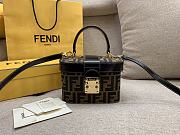 Kitlife Fendi Brown Zucca Canvas Vanity Bag - 17x12x9 cm - 1