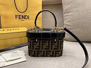 Kitlife Fendi Brown Zucca Canvas Vanity Bag - 17x12x9 cm - 6